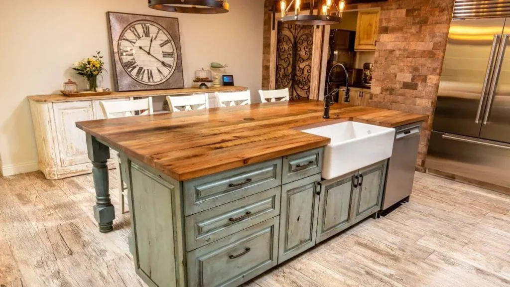 Madeira rustica com acabamento envelhecido