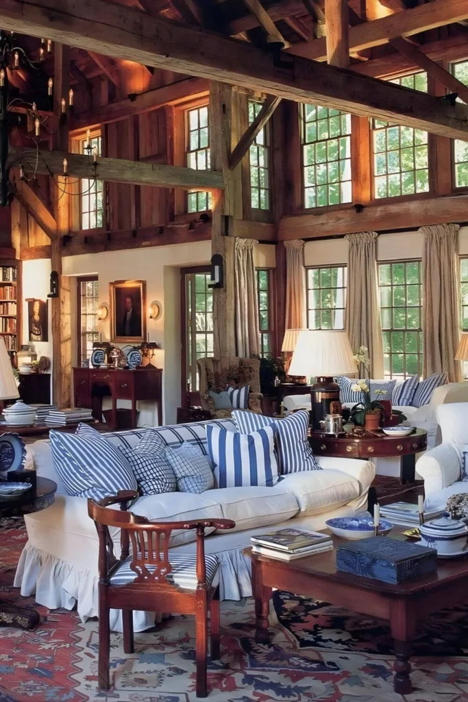 Sala de estar rústica