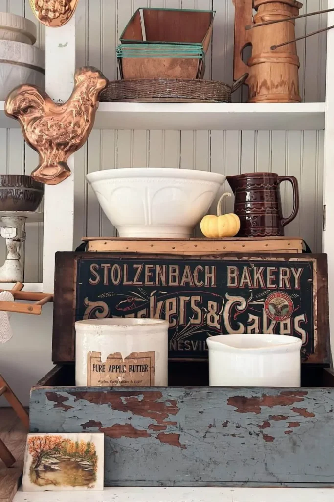 Objetos decorativos cozinha vintage