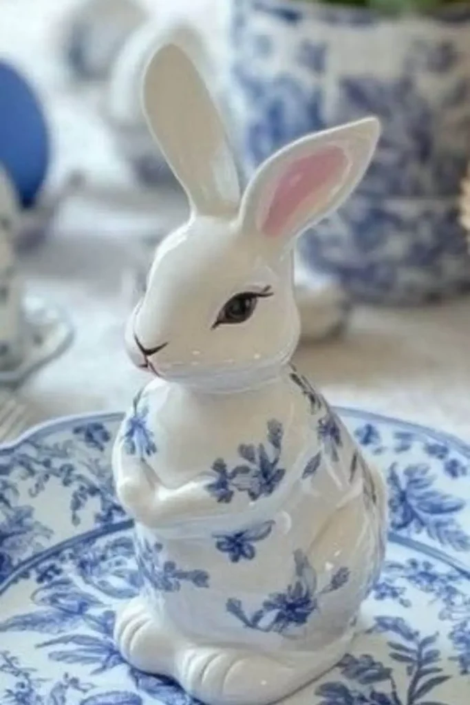 Coelho decorativo pascoa farmhouse francês