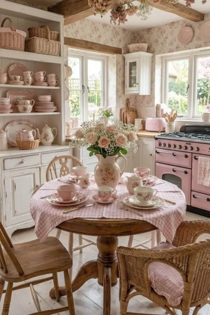 Decor cozinha vintage paleta suave