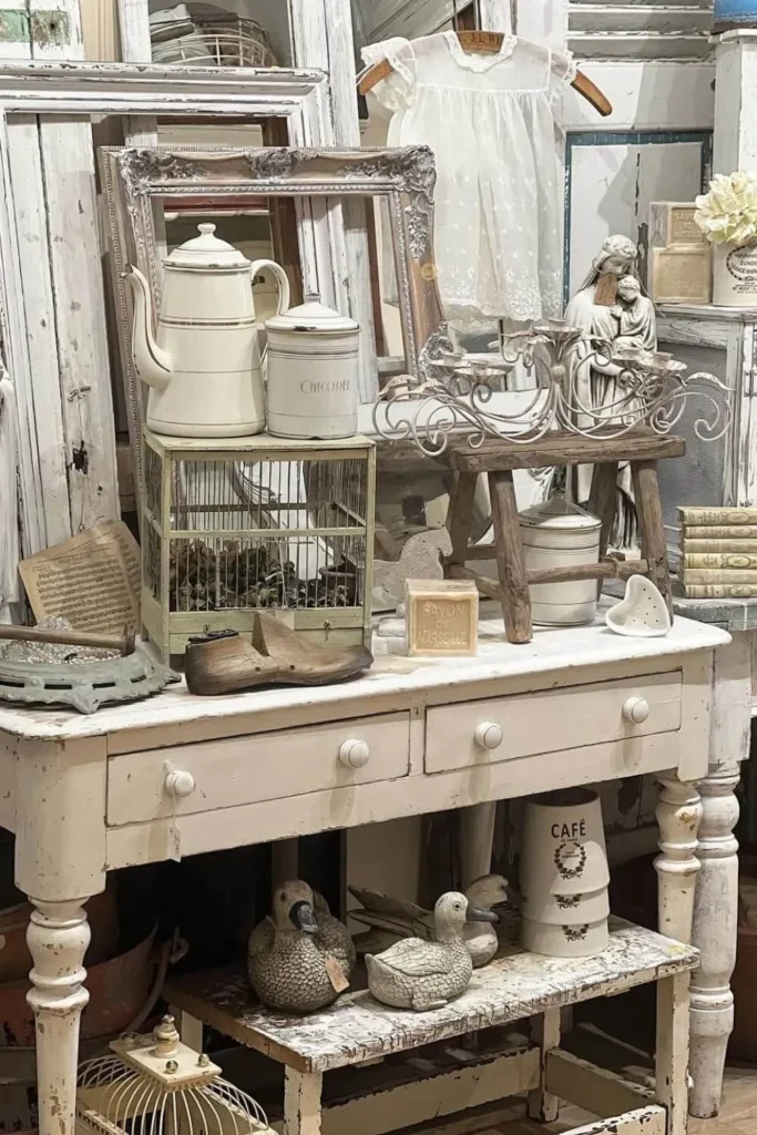 Decoração sala vintage tons suaves