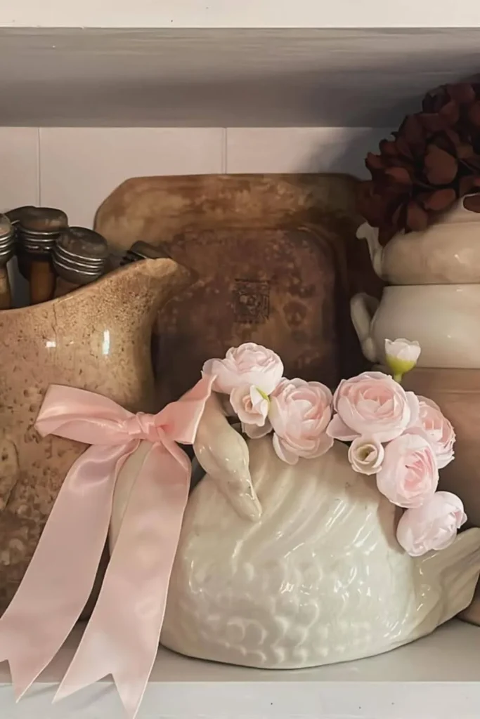 Detalhes decorativos estilo vintage romântico