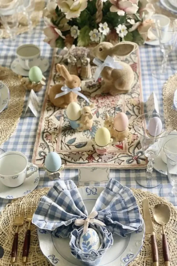 Guardanapos tecido mesa posta farmhouse francês